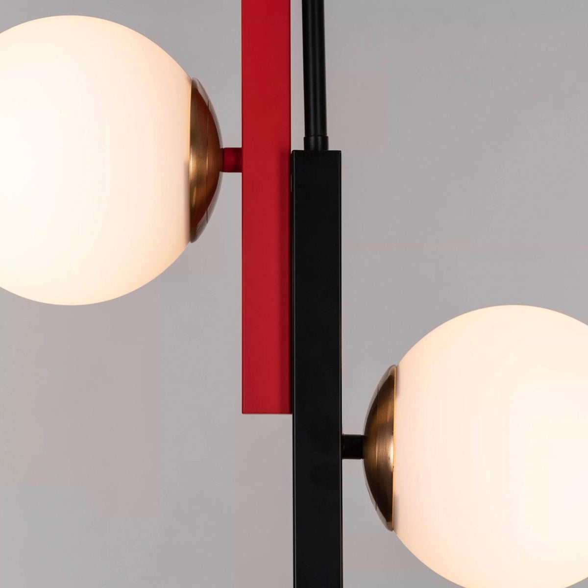 Veveny lampa wisząca z podwójną kulą liniowe paski geometryczne