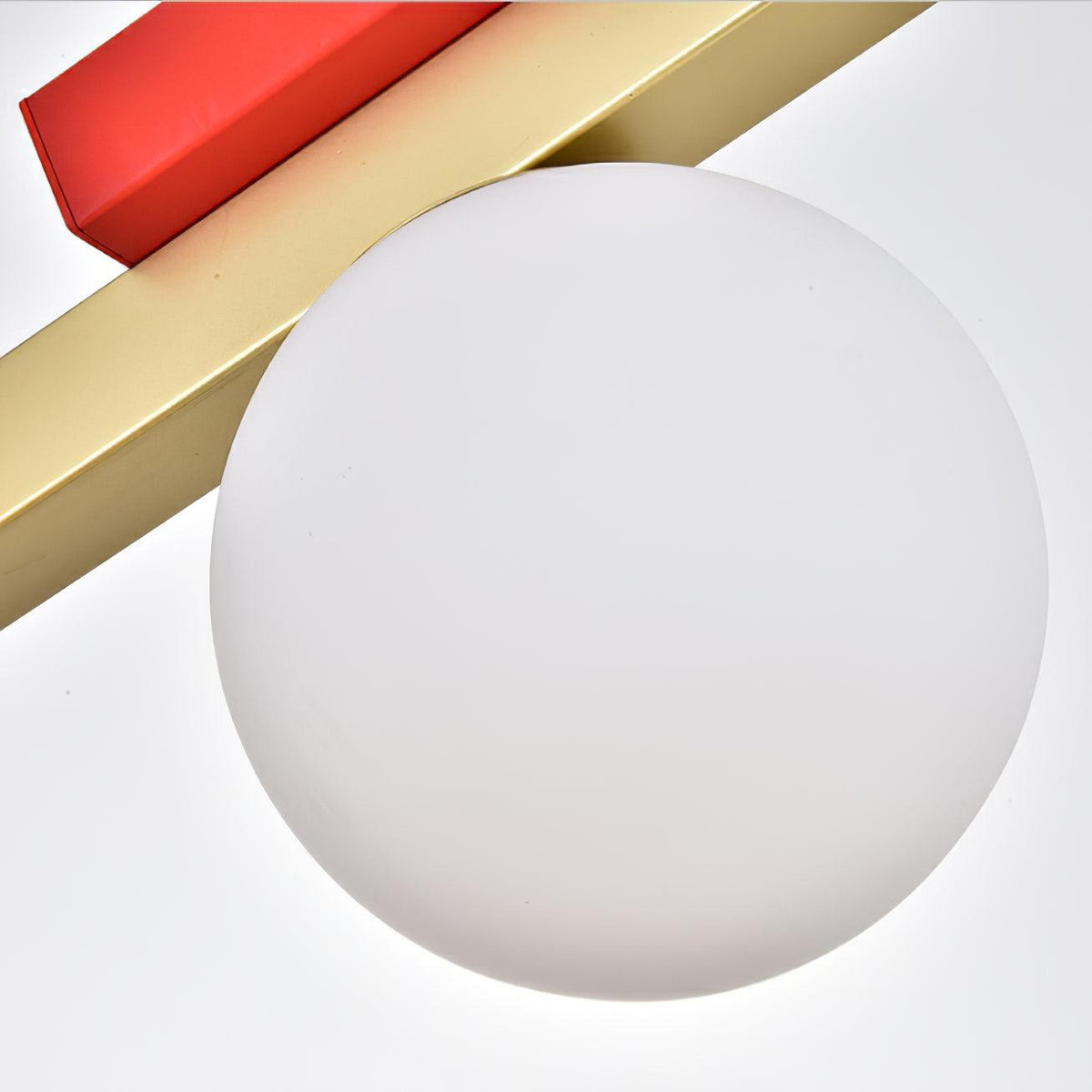 Veveny lampa wisząca z podwójną kulą liniowe paski geometryczne