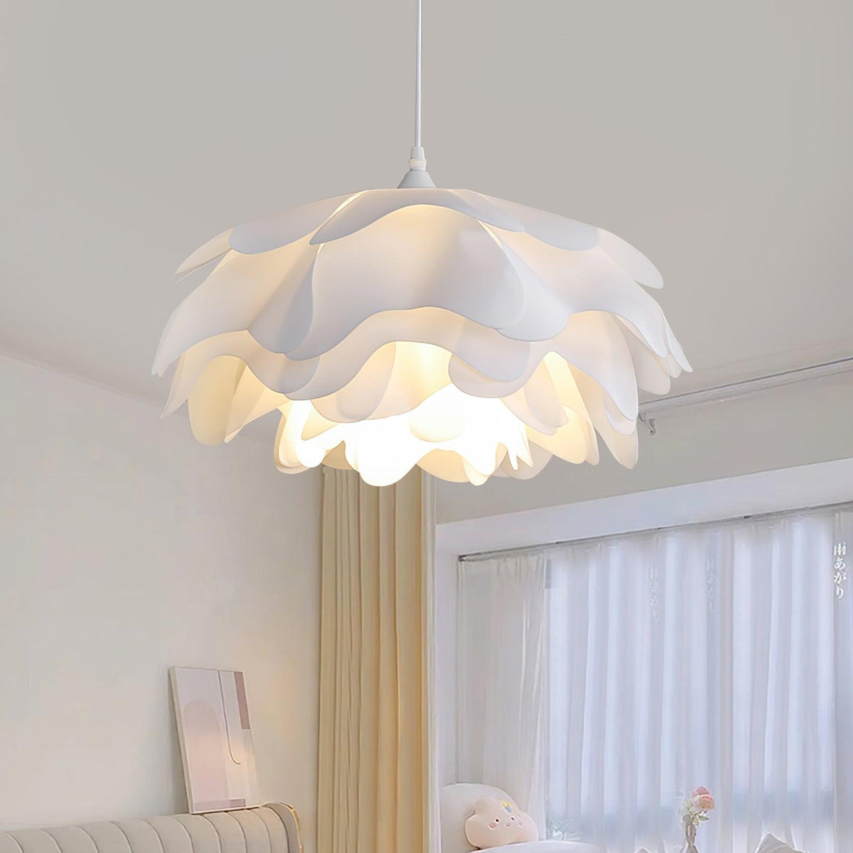 Niv wisząca lampa z motywem kwiatowym