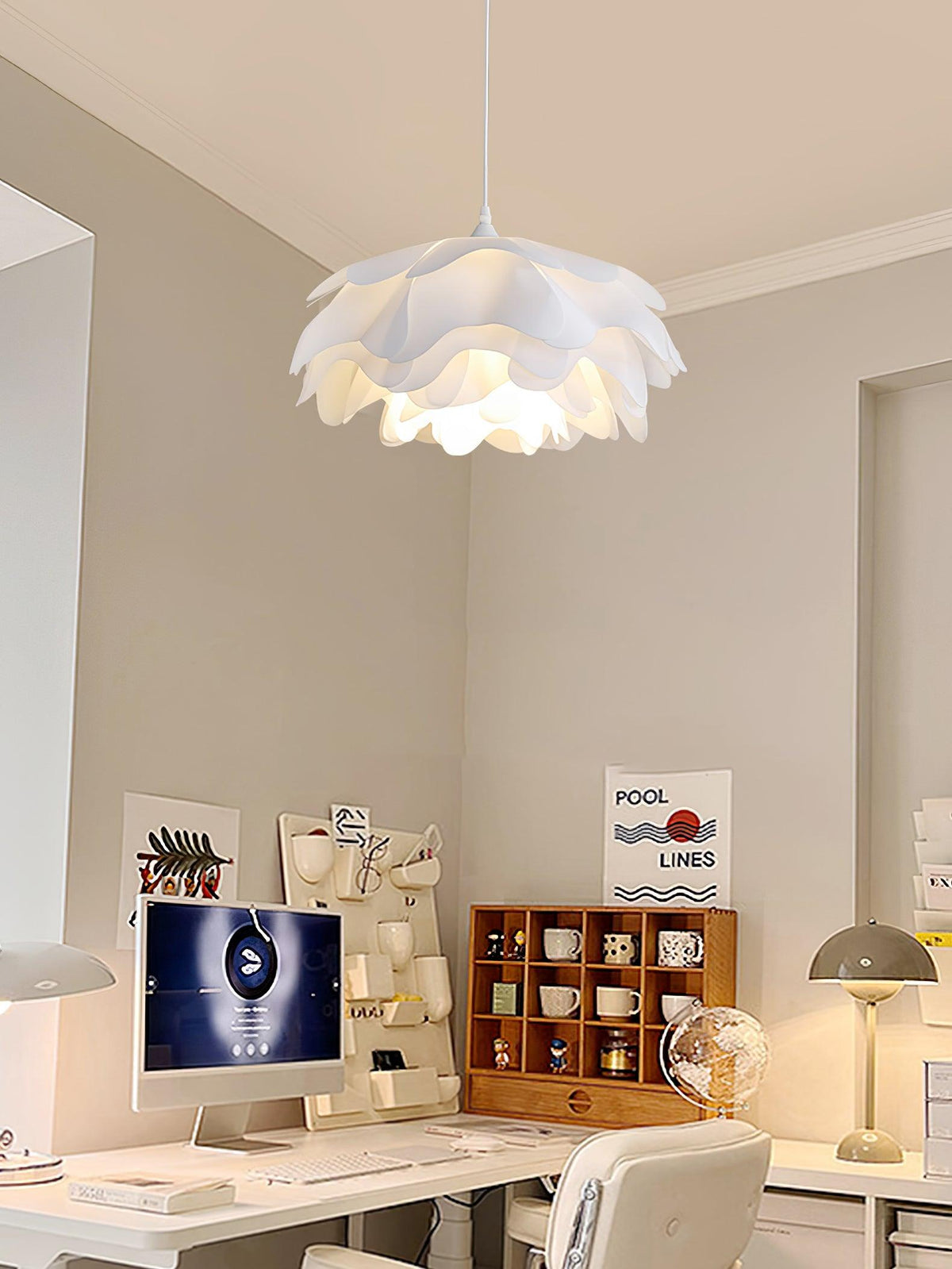 Niv wisząca lampa z motywem kwiatowym