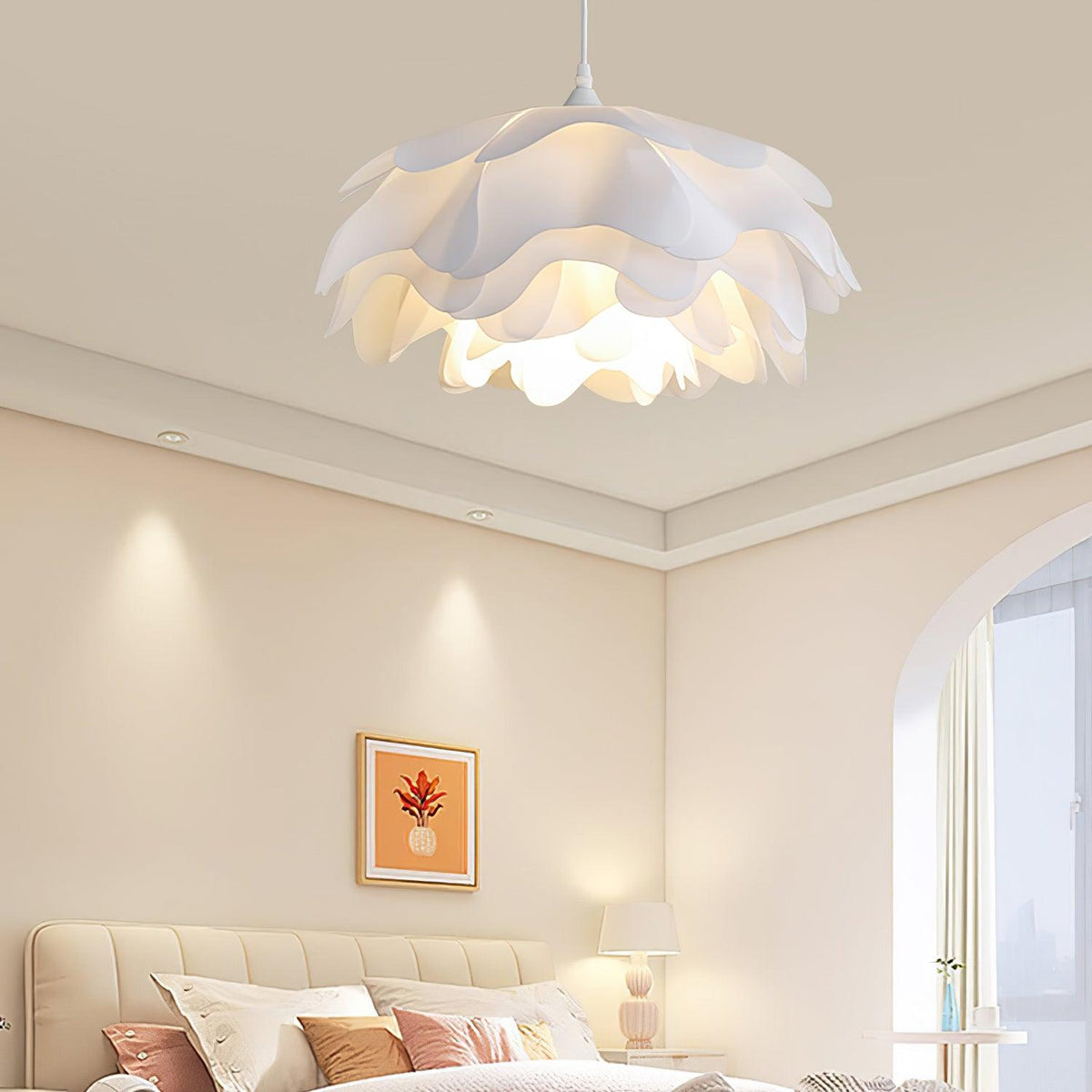 Niv wisząca lampa z motywem kwiatowym