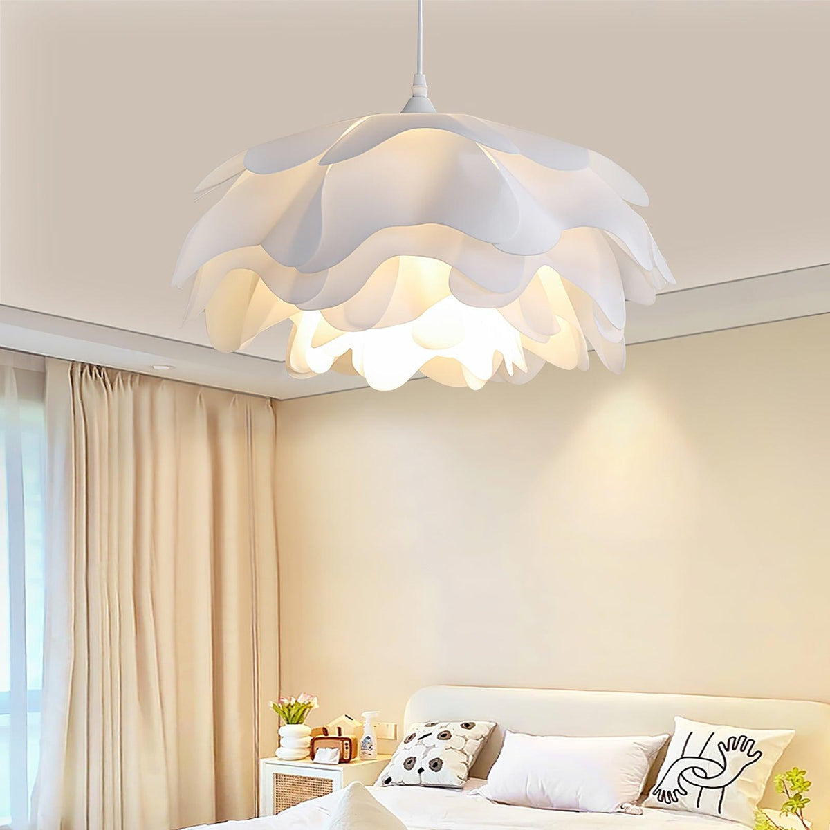 Niv wisząca lampa z motywem kwiatowym