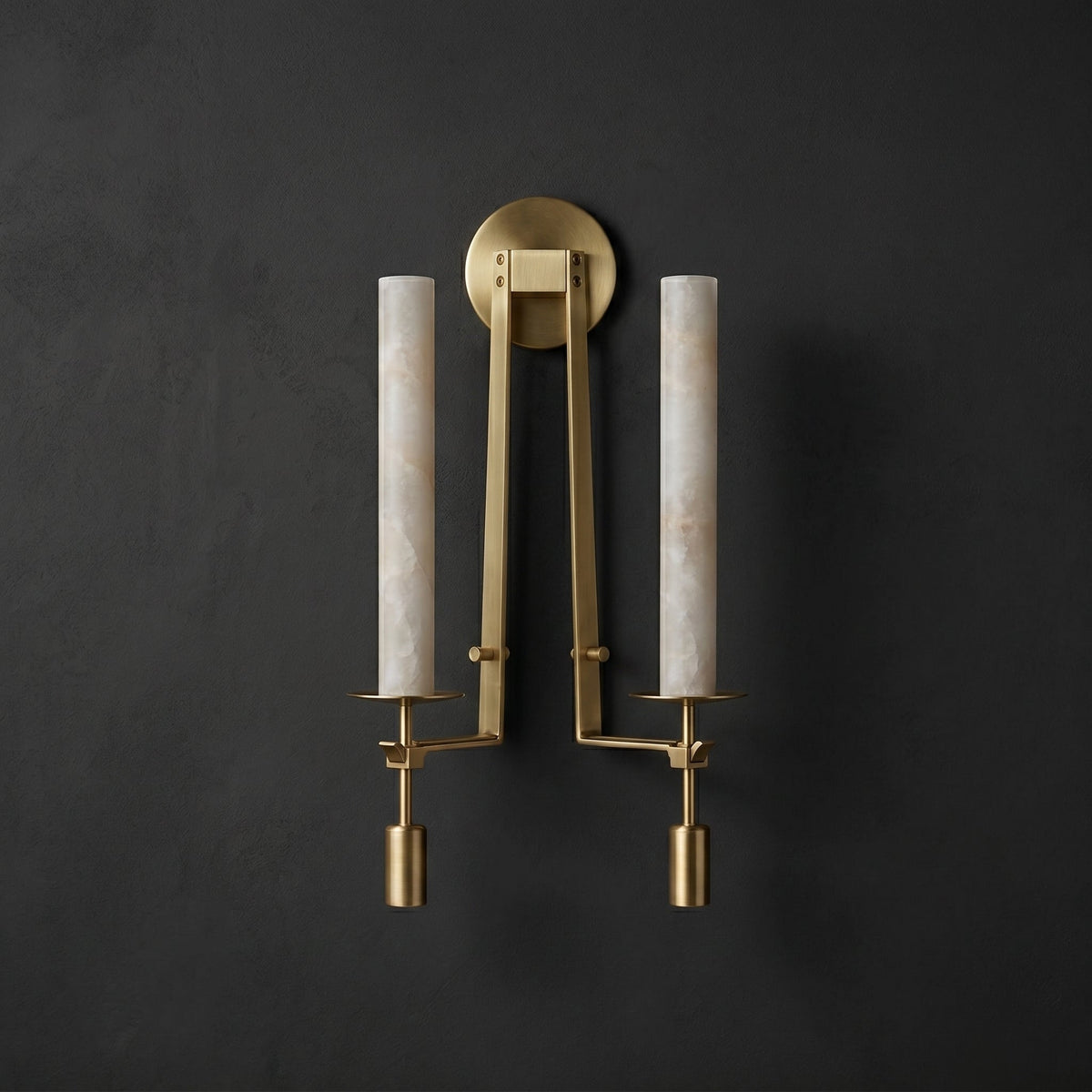 Alabaster kinkiet w stylu francuskim klasycyzm