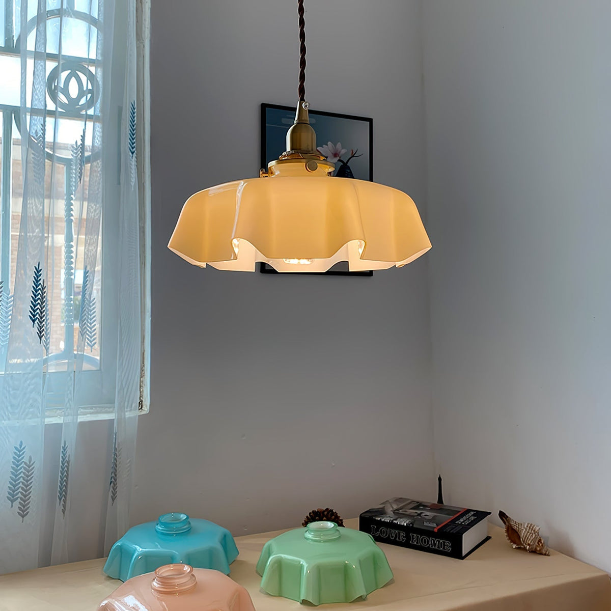 Liorivora lampa wisząca French Flower do jadalni