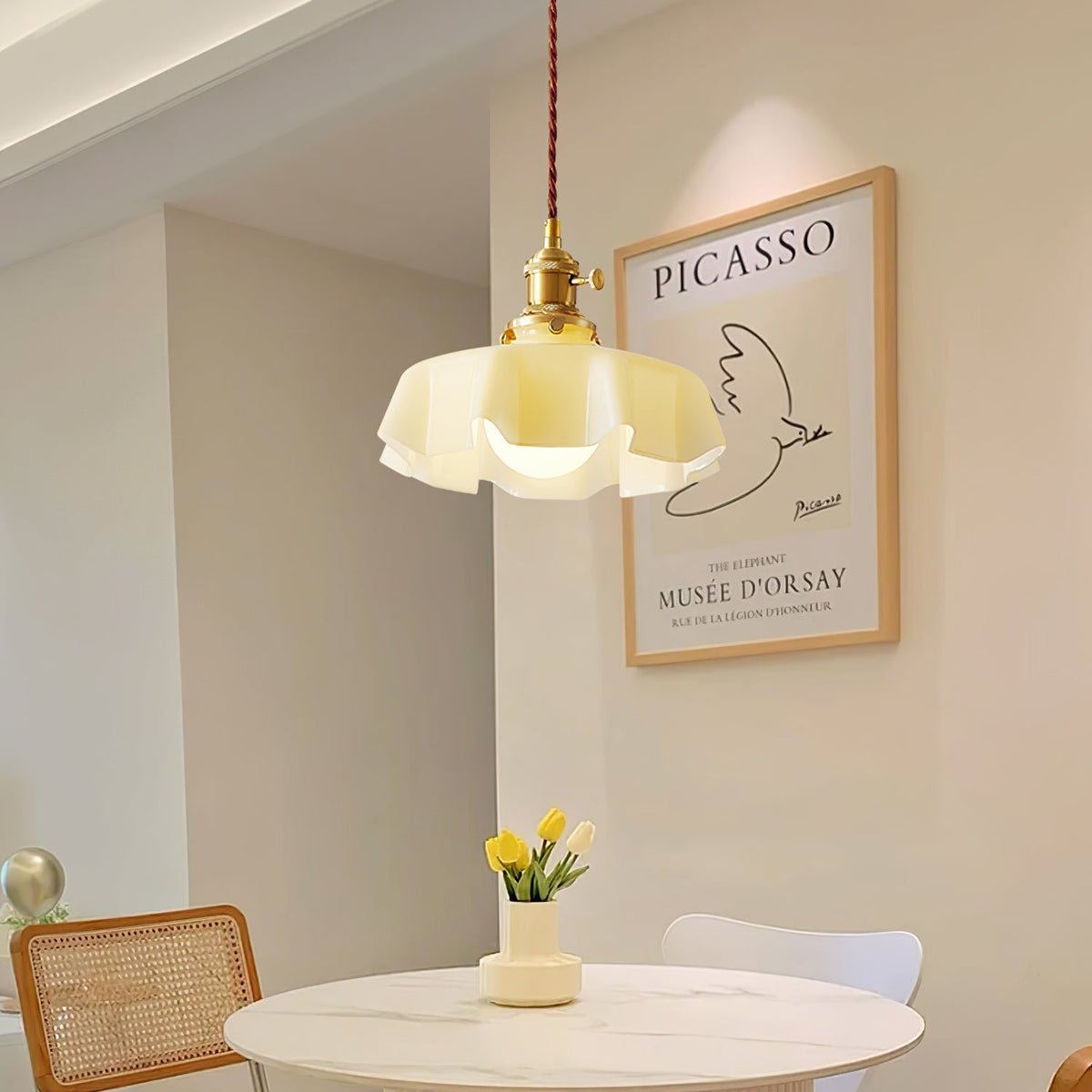 Liorivora lampa wisząca French Flower do jadalni
