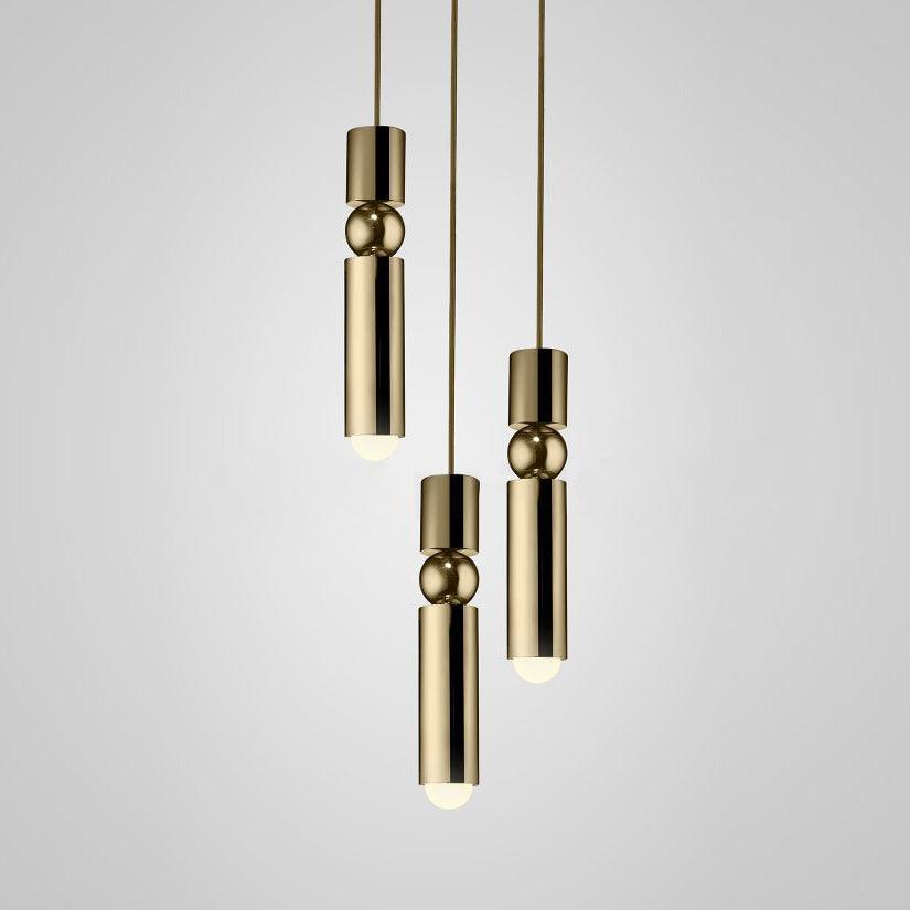 Velkis geometryczna lampa wisząca z aluminium do salonu | Cielum