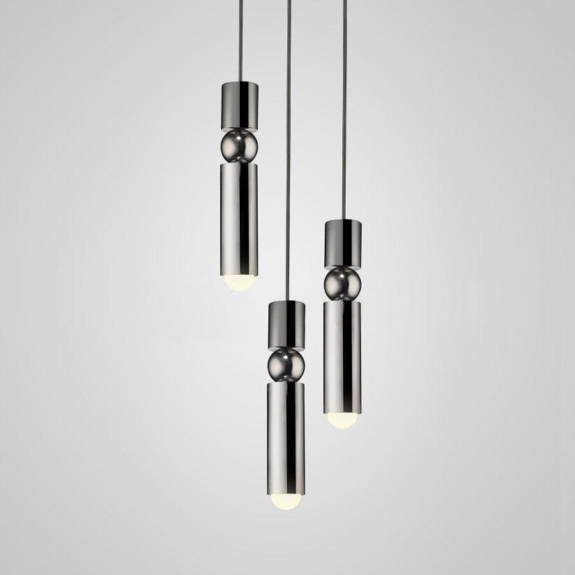 Velkis geometryczna lampa wisząca z aluminium do salonu | Cielum