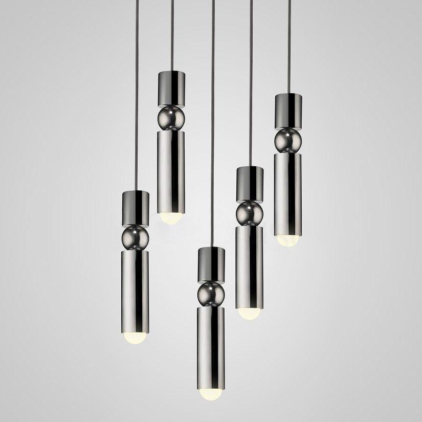 Velkis geometryczna lampa wisząca z aluminium do salonu | Cielum