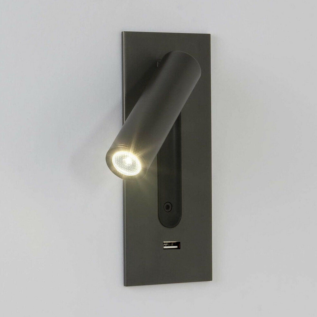 Sothis nowoczesny minimalistyczny kinkiet USB do łóżka czarny