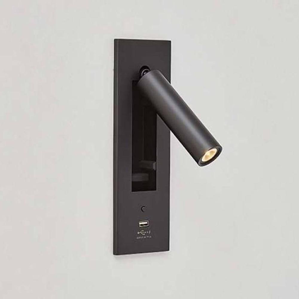 Sothis nowoczesny minimalistyczny kinkiet USB do łóżka czarny