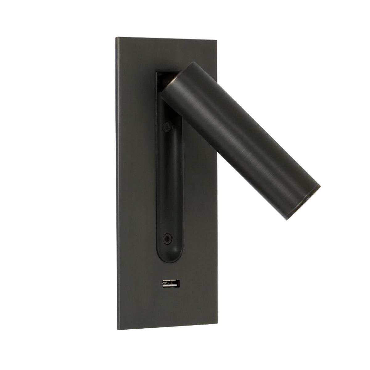 Sothis nowoczesny minimalistyczny kinkiet USB do łóżka czarny