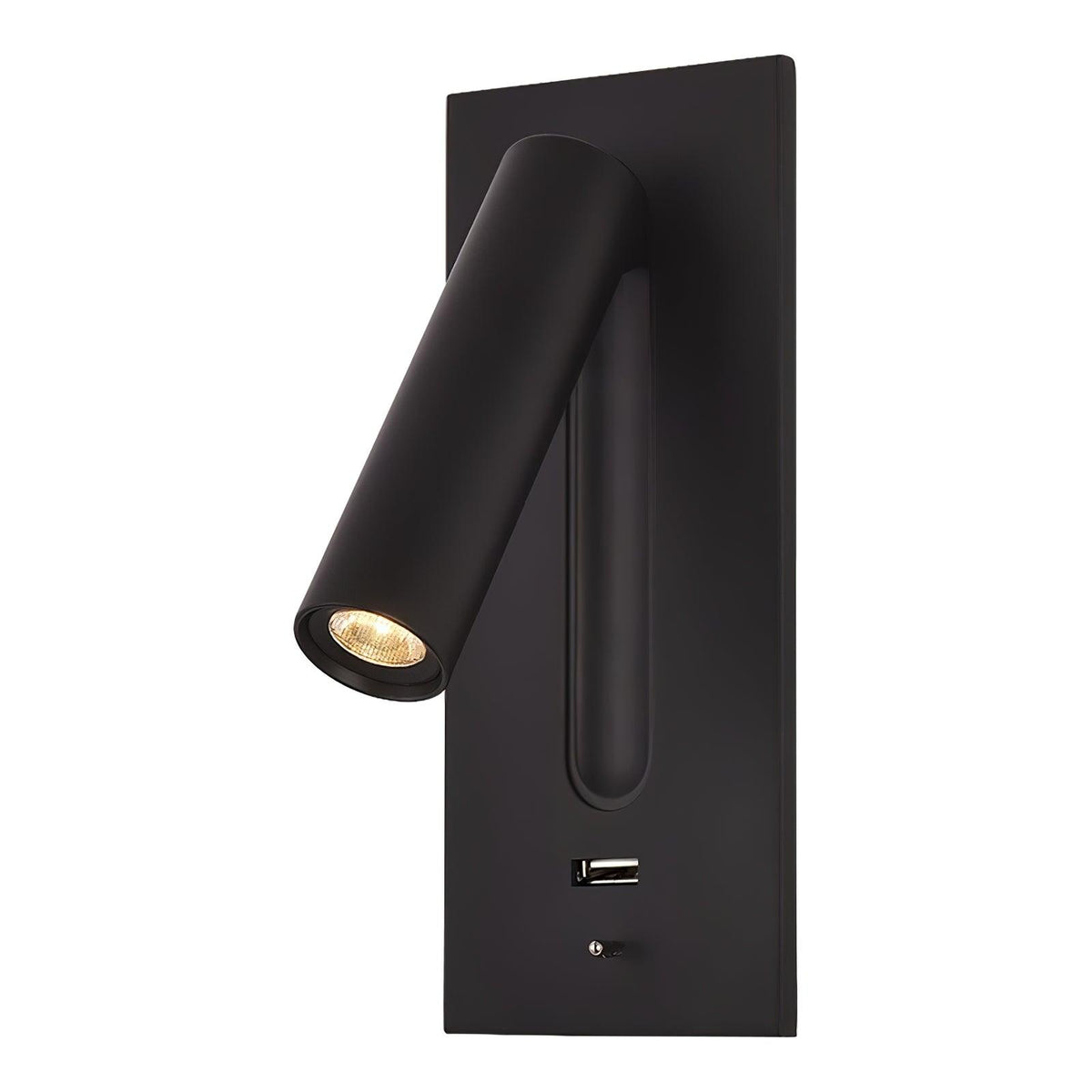 Sothis nowoczesny minimalistyczny kinkiet USB do łóżka czarny