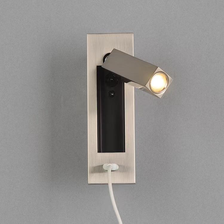 Sothis nowoczesny minimalistyczny kinkiet USB do łóżka czarny