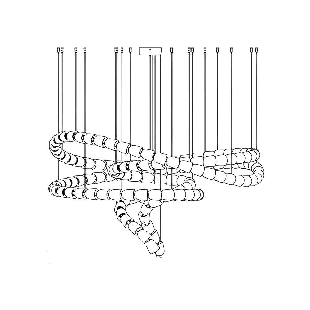 Cavenira żyrandol kryształowy w stylu Art Deco