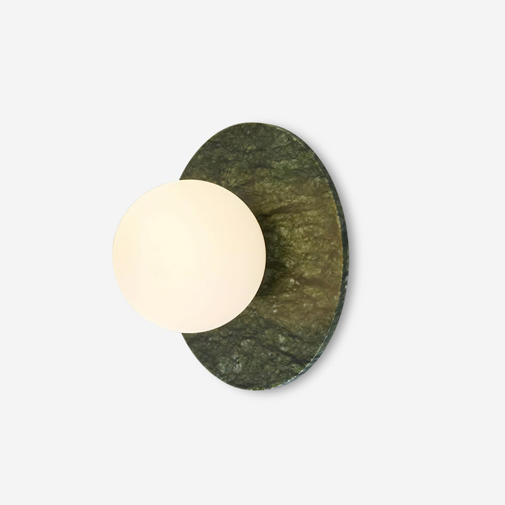 Enox minimalistyczna lampa ścienna z globem marmurowym