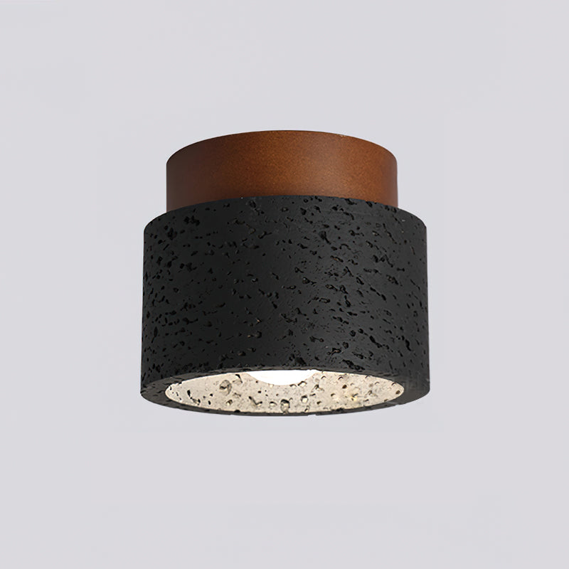 Lampa sufitowa Ritta beż & drewno orzechowe