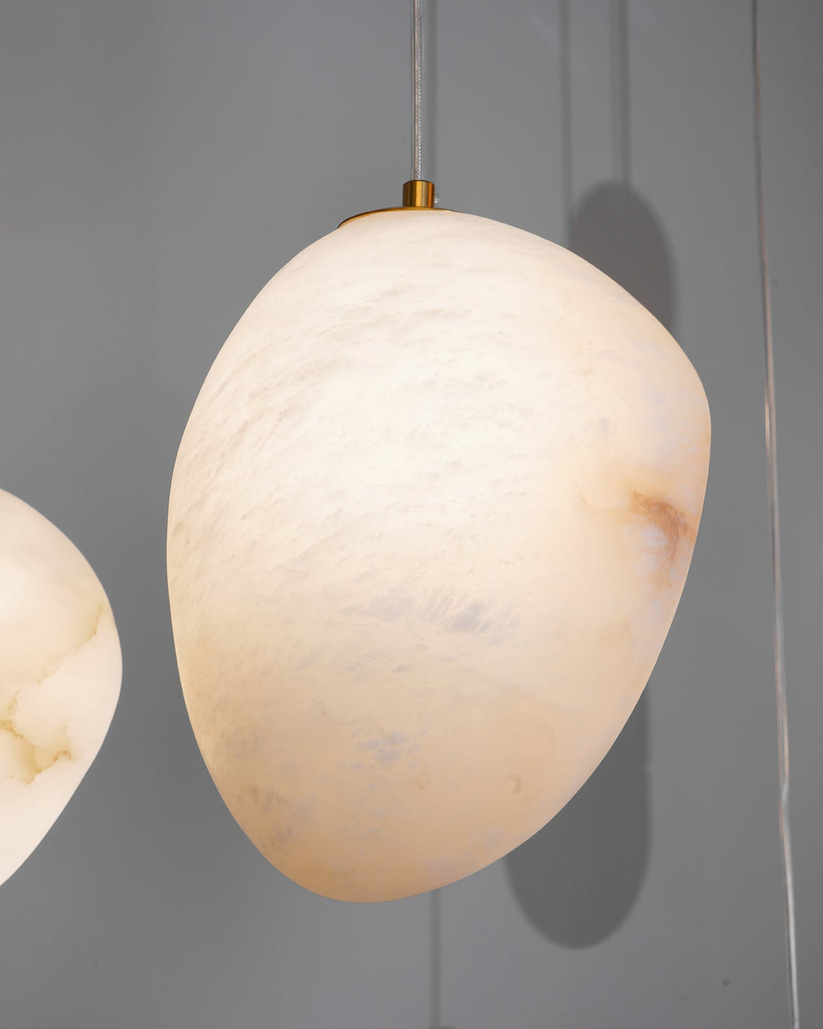 Ralen lampa wisząca Alabaster Miedź Elegancja