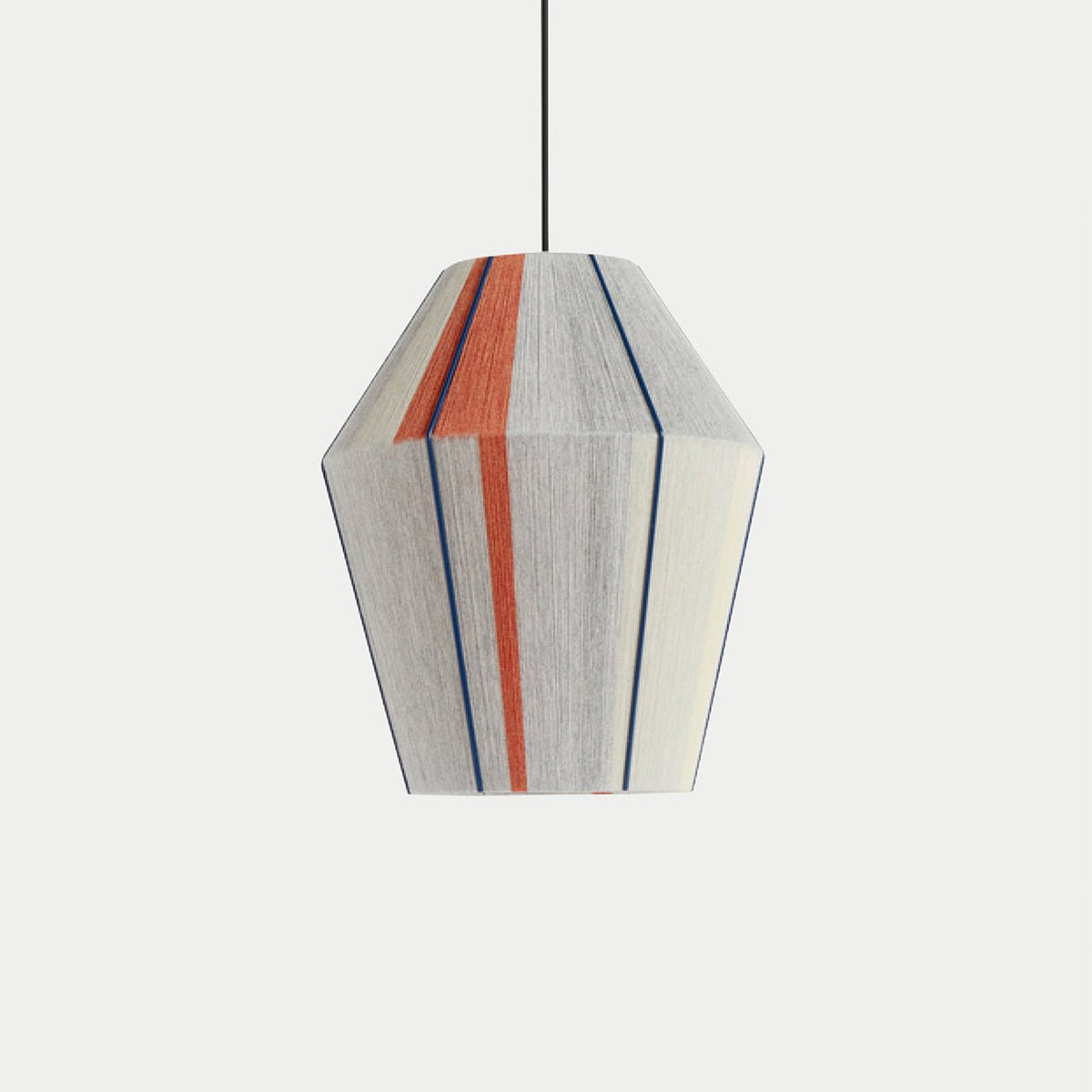 Lampa wisząca w kształcie latarni z ręcznie nawijanego płótna