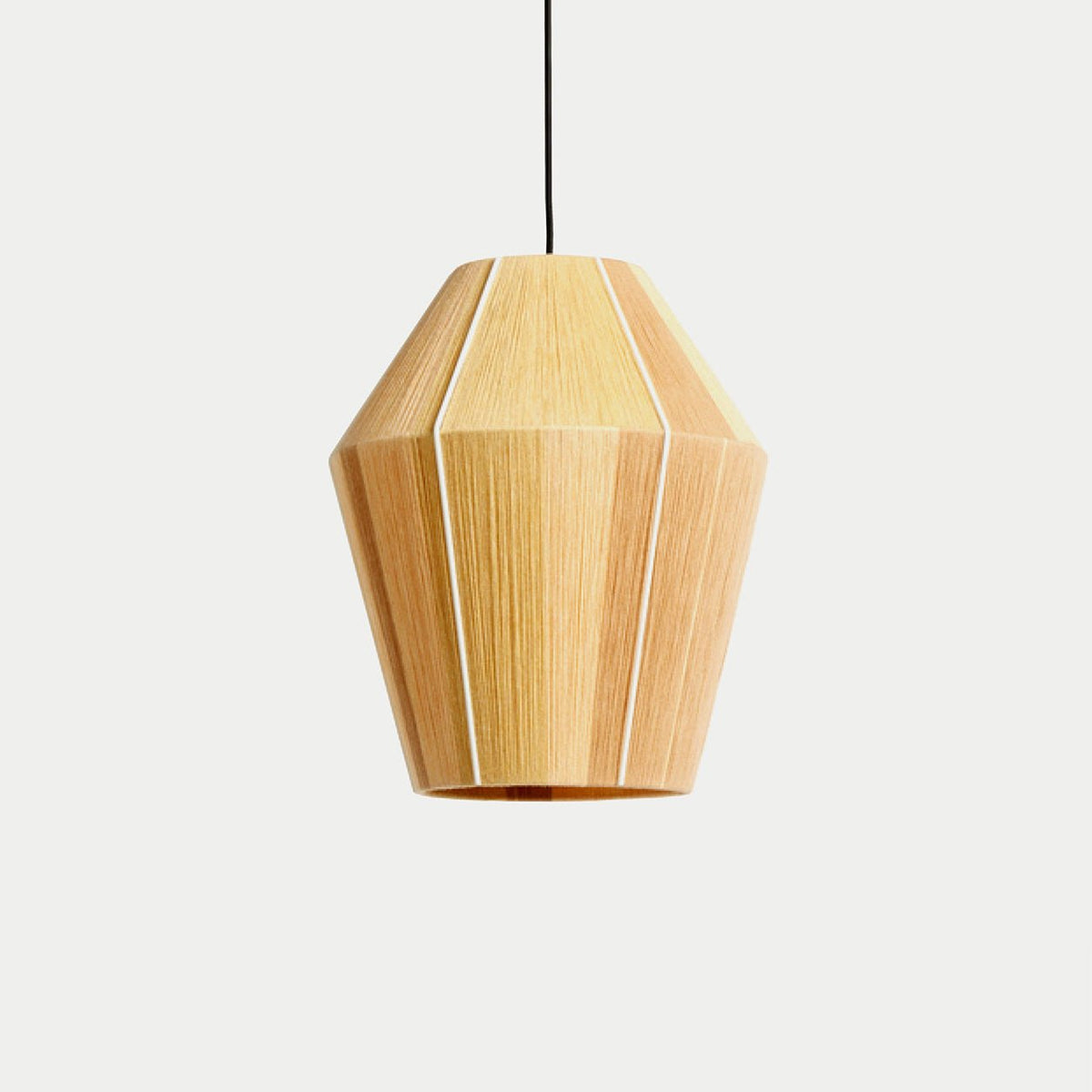 Lampa wisząca w kształcie latarni z ręcznie nawijanego płótna