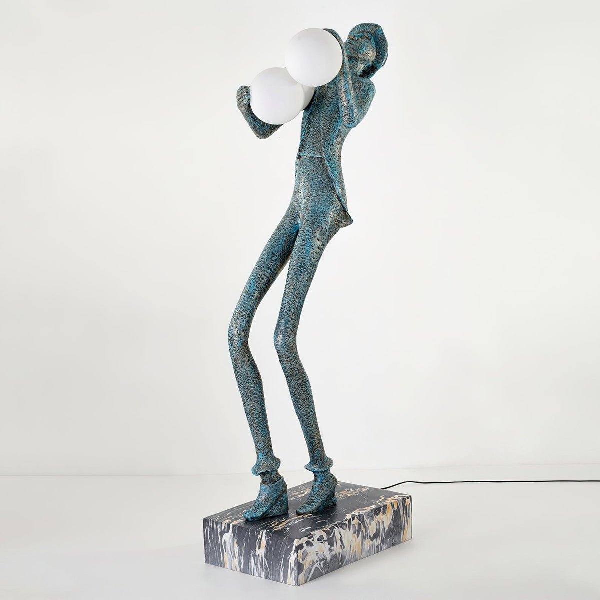 Evlirir artystyczna lampa stojąca z brązu