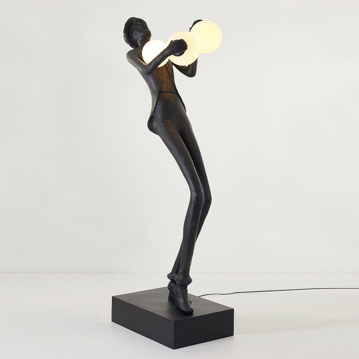 Evlirir artystyczna lampa stojąca z brązu