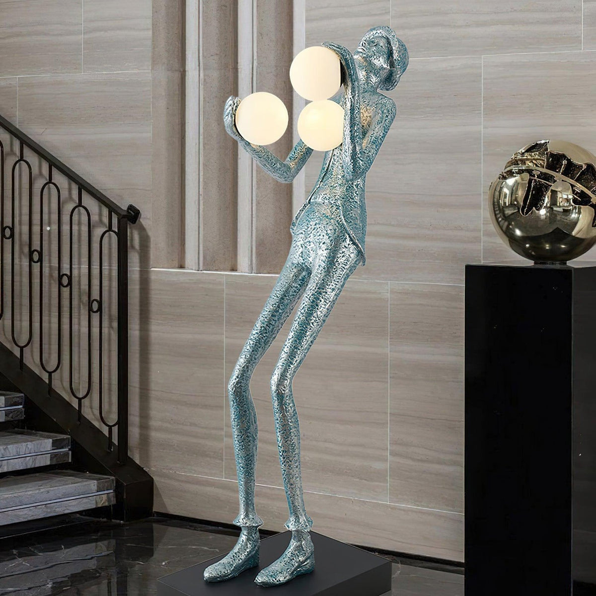 Evlirir artystyczna lampa stojąca z brązu
