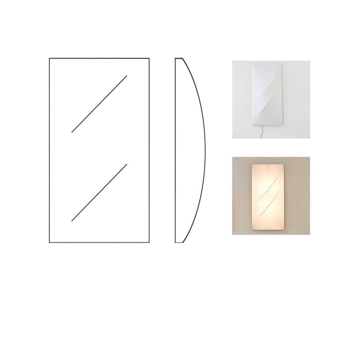 Linivelia minimalistyczna kinkiet ze szkła