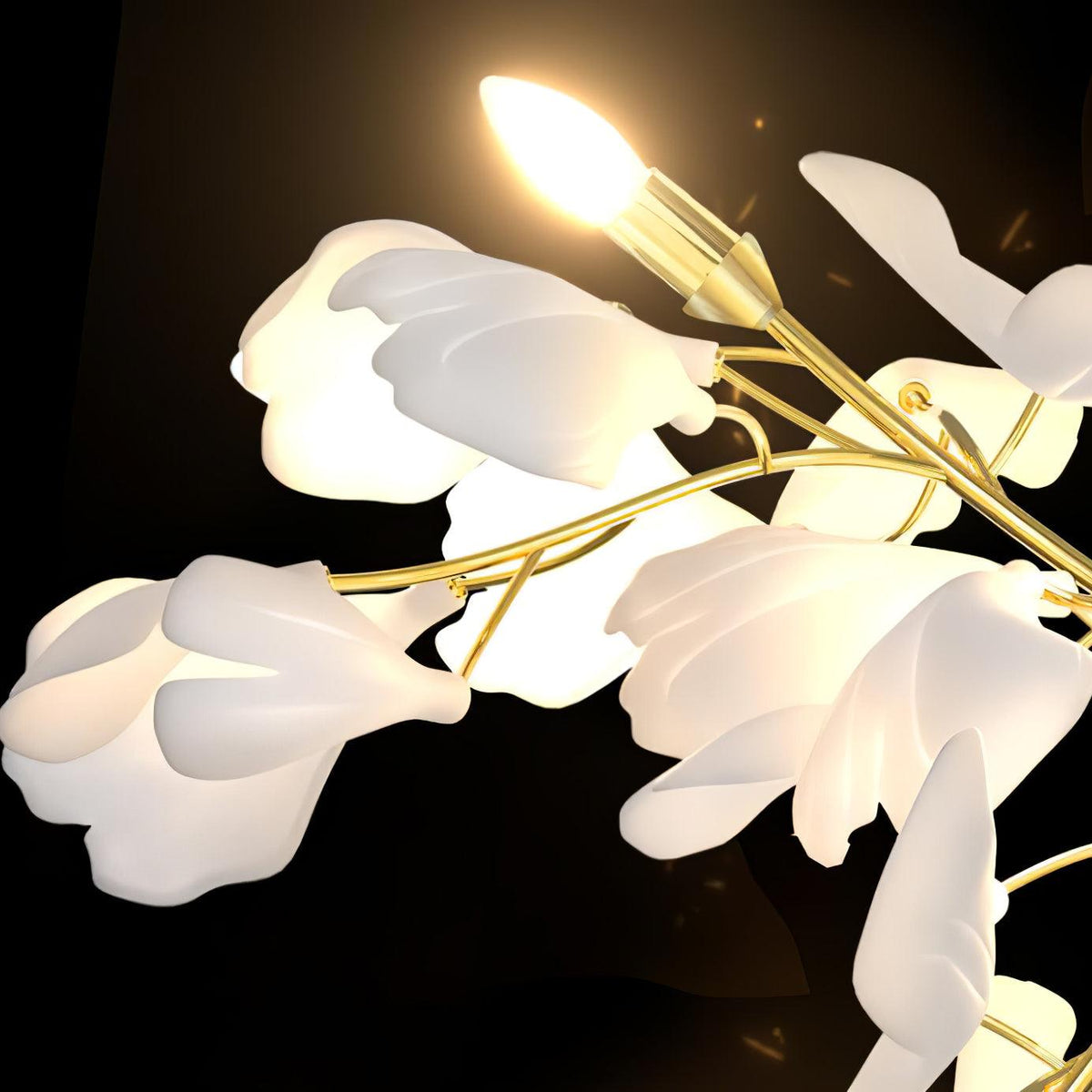 Kinkiet Gingko Flowers Solivaya ze szkła