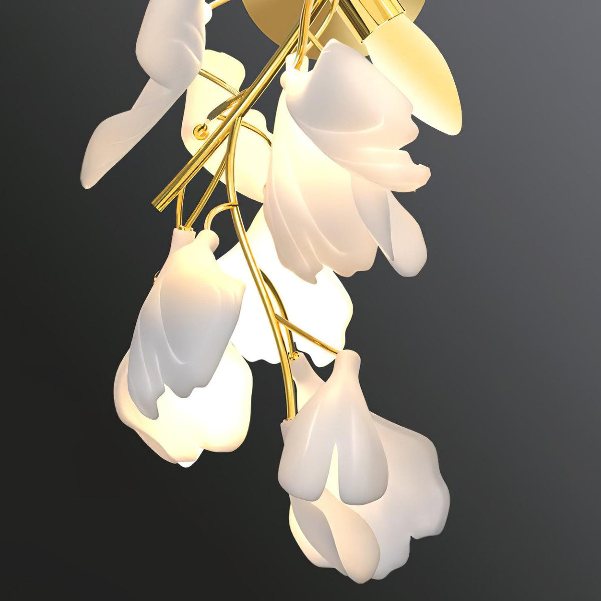 Kinkiet Gingko Flowers Solivaya ze szkła