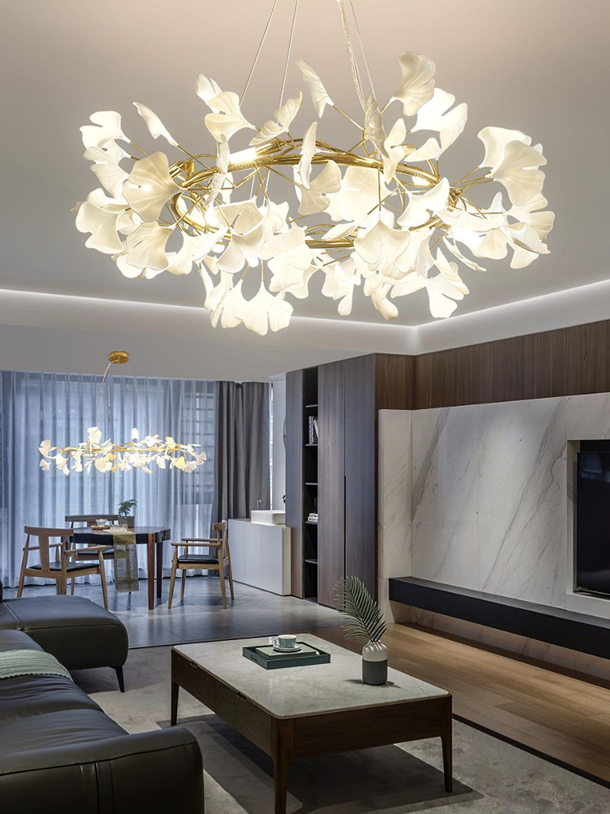 Orelalella Gingko LED Branch żyrandol