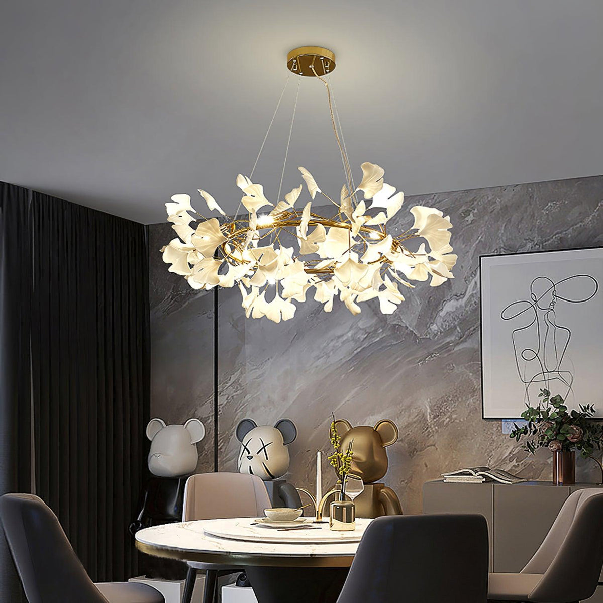 Orelalella Gingko LED Branch żyrandol