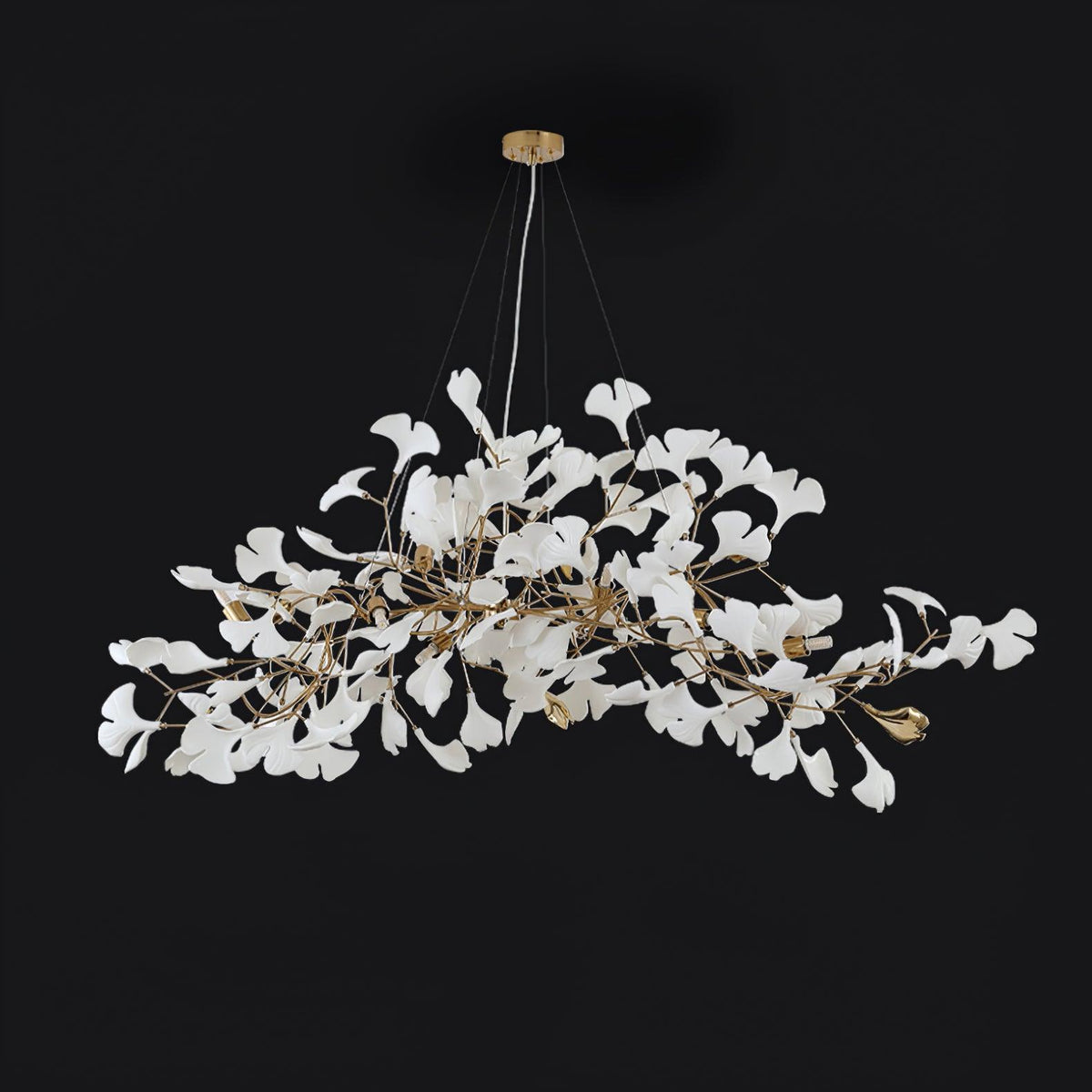 Oriiselle żyrandol ceramiczny Gingko Petal Gold