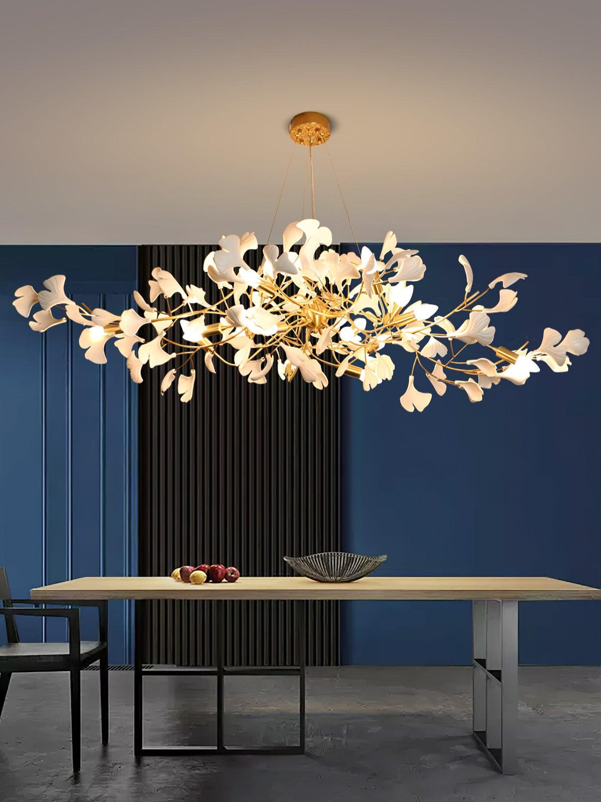 Oriiselle żyrandol ceramiczny Gingko Petal Gold
