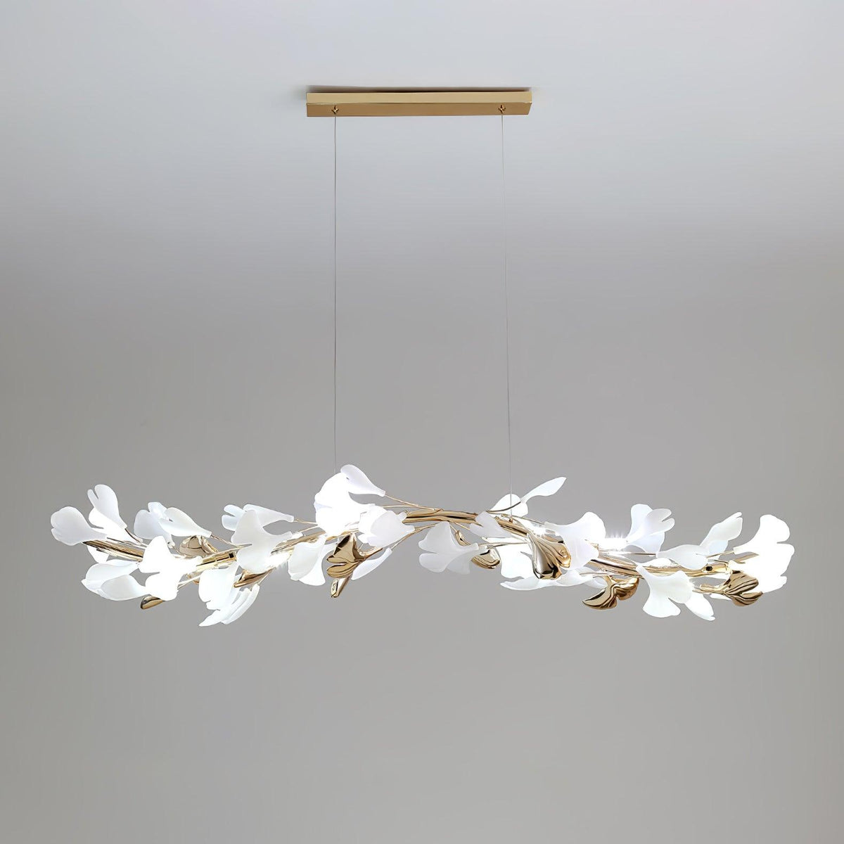 Vixu żyrandol w stylu postmodern luxury z ceramiką i liśćmi ginkgo