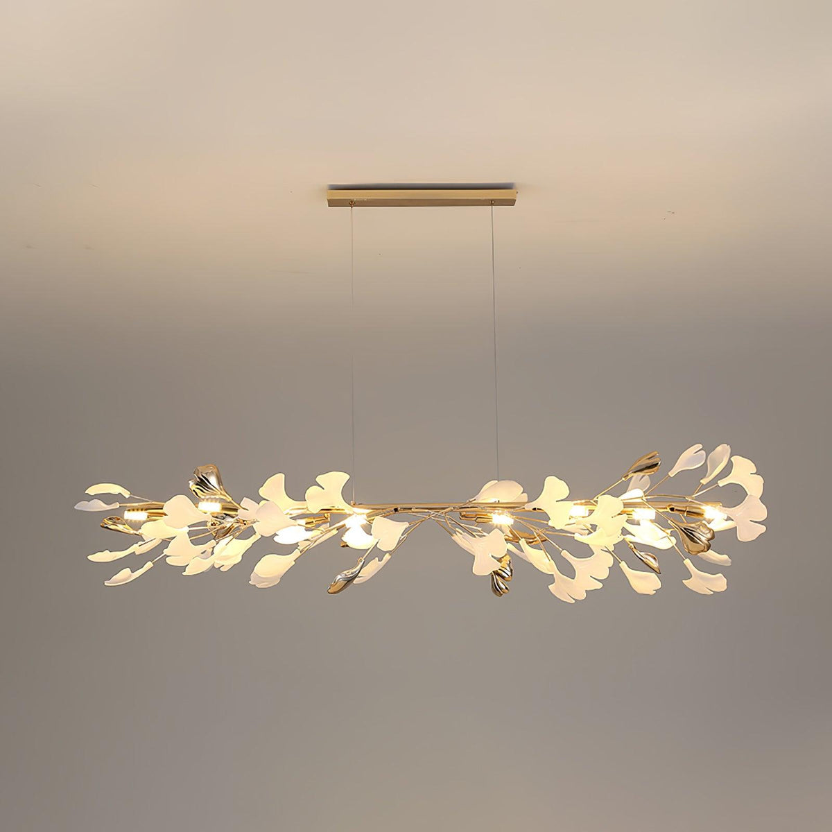 Vixu żyrandol w stylu postmodern luxury z ceramiką i liśćmi ginkgo