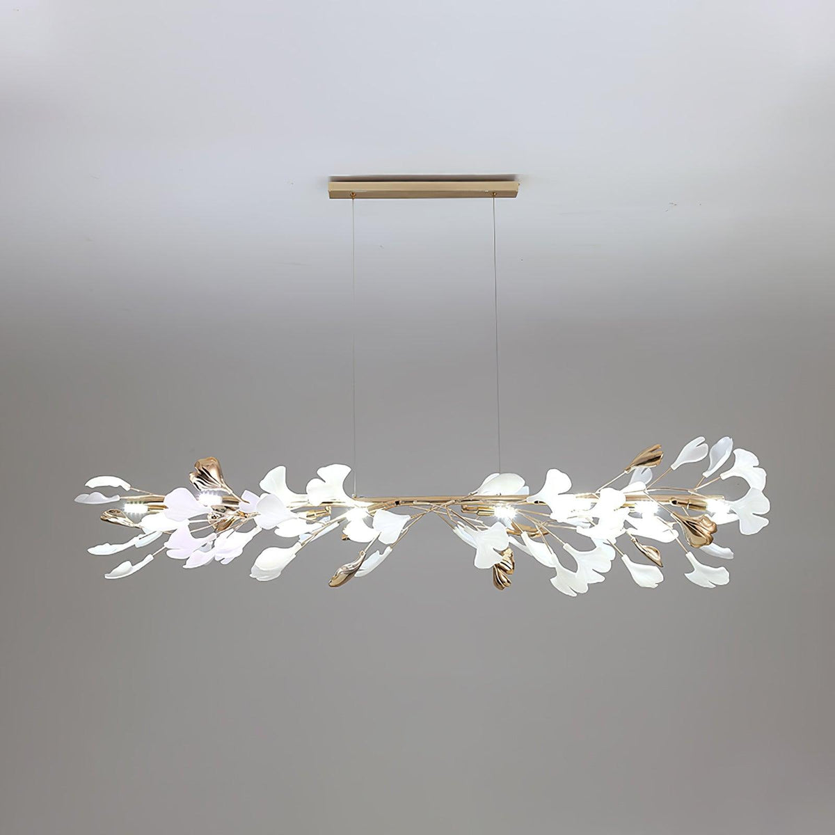 Vixu żyrandol w stylu postmodern luxury z ceramiką i liśćmi ginkgo