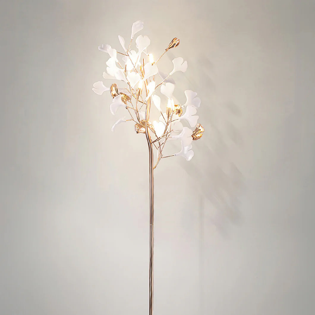 Ella lampa stojąca Gingko z ceramiki