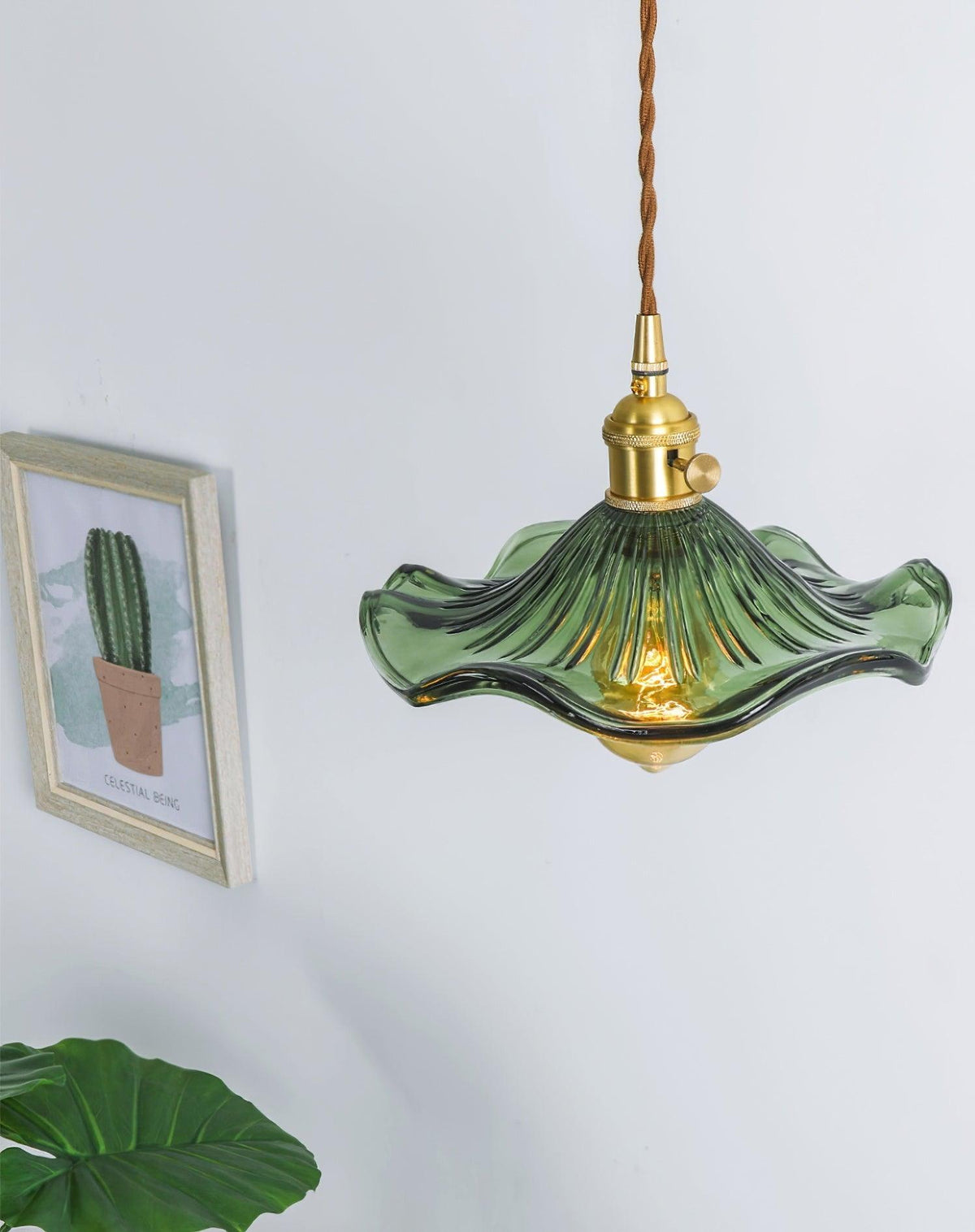 Daphne nowoczesna lampa wisząca ze szkła w kształcie kwiatu