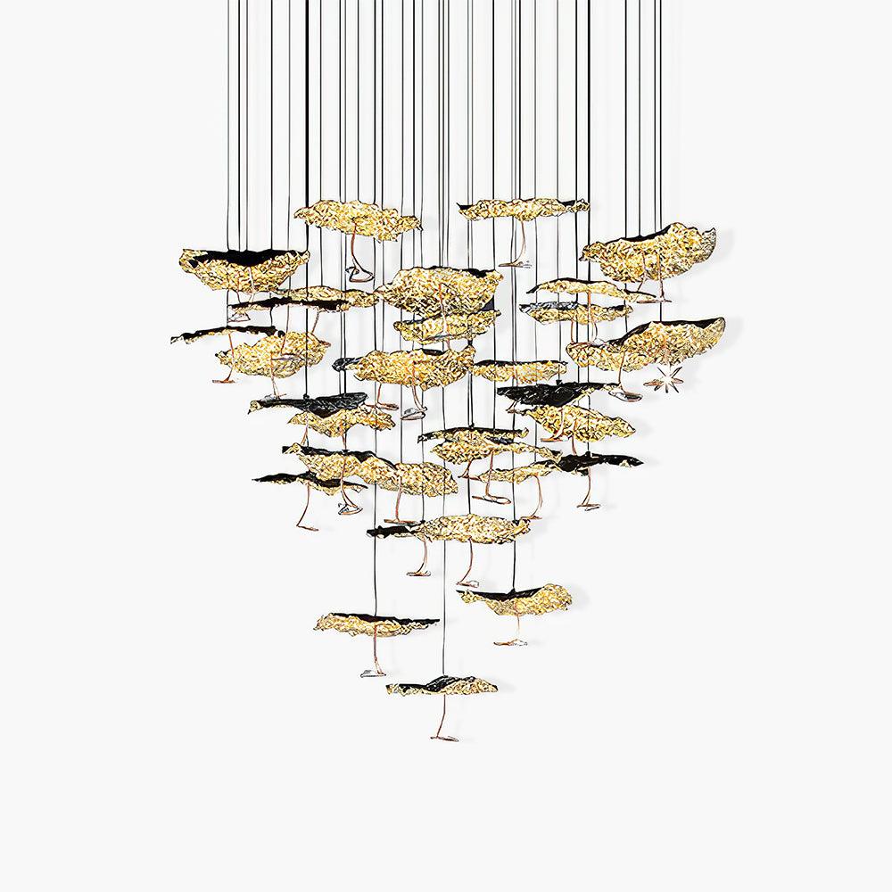 Aureate Cloud Brass Cluster żyrandol