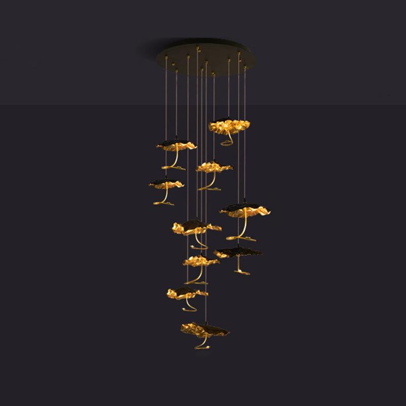 Aureate Cloud Brass Cluster żyrandol
