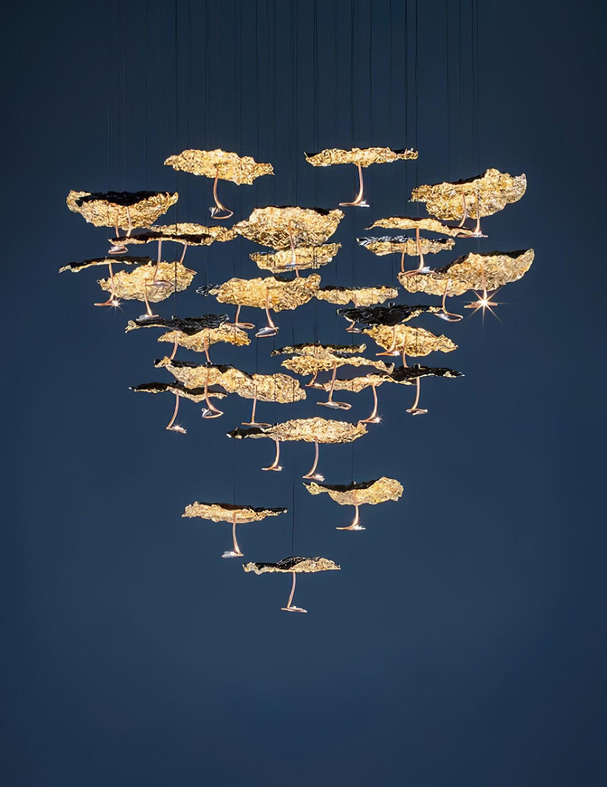 Aureate Cloud Brass Cluster żyrandol