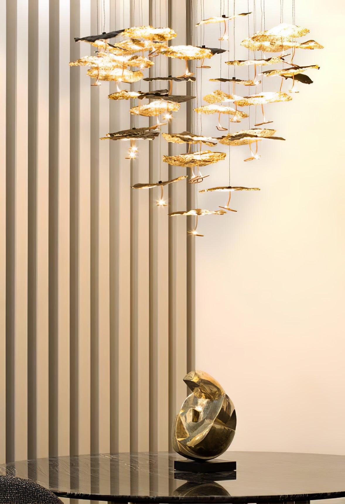 Aureate Cloud Brass Cluster żyrandol