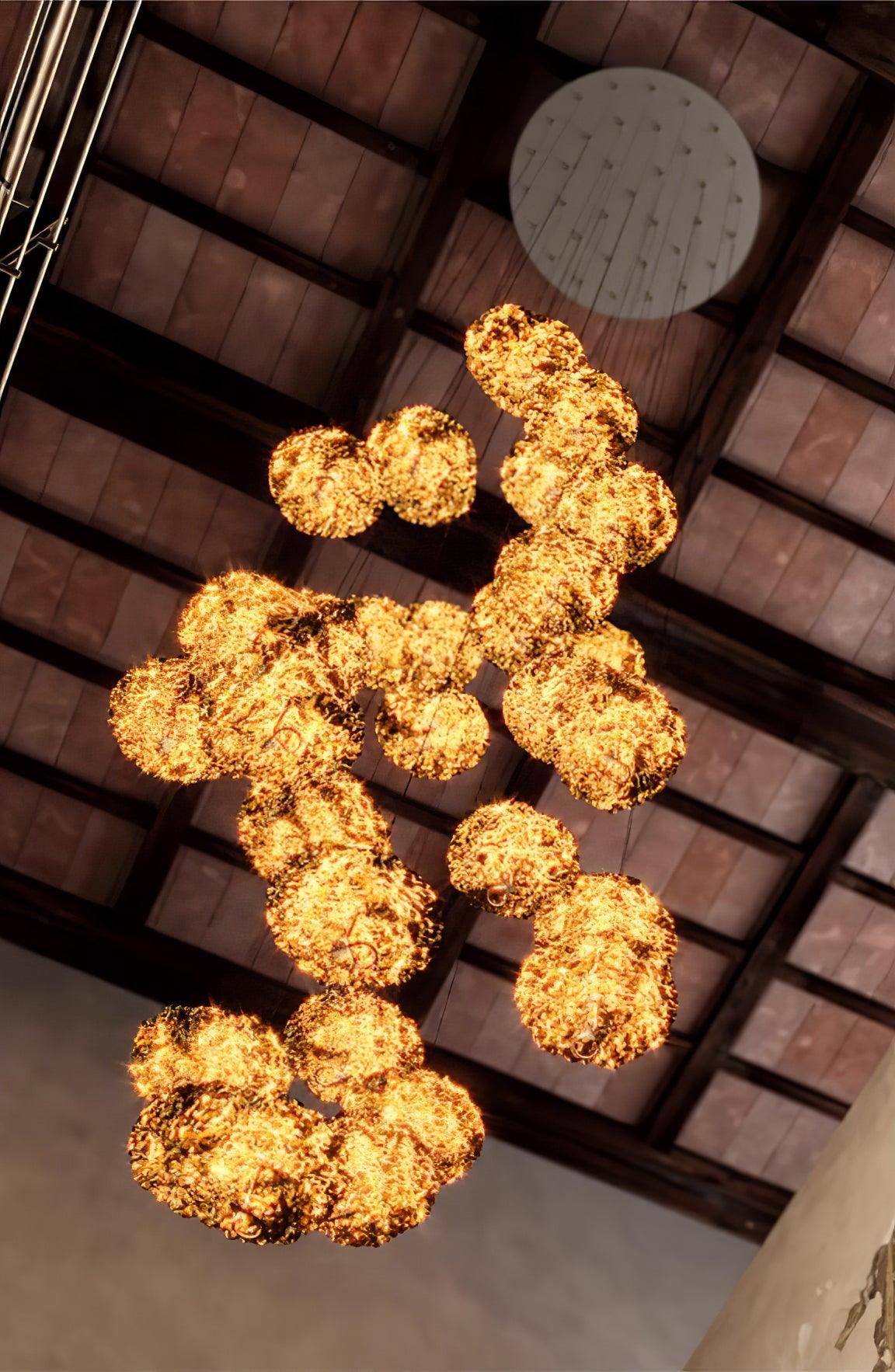 Aureate Cloud Brass Cluster żyrandol