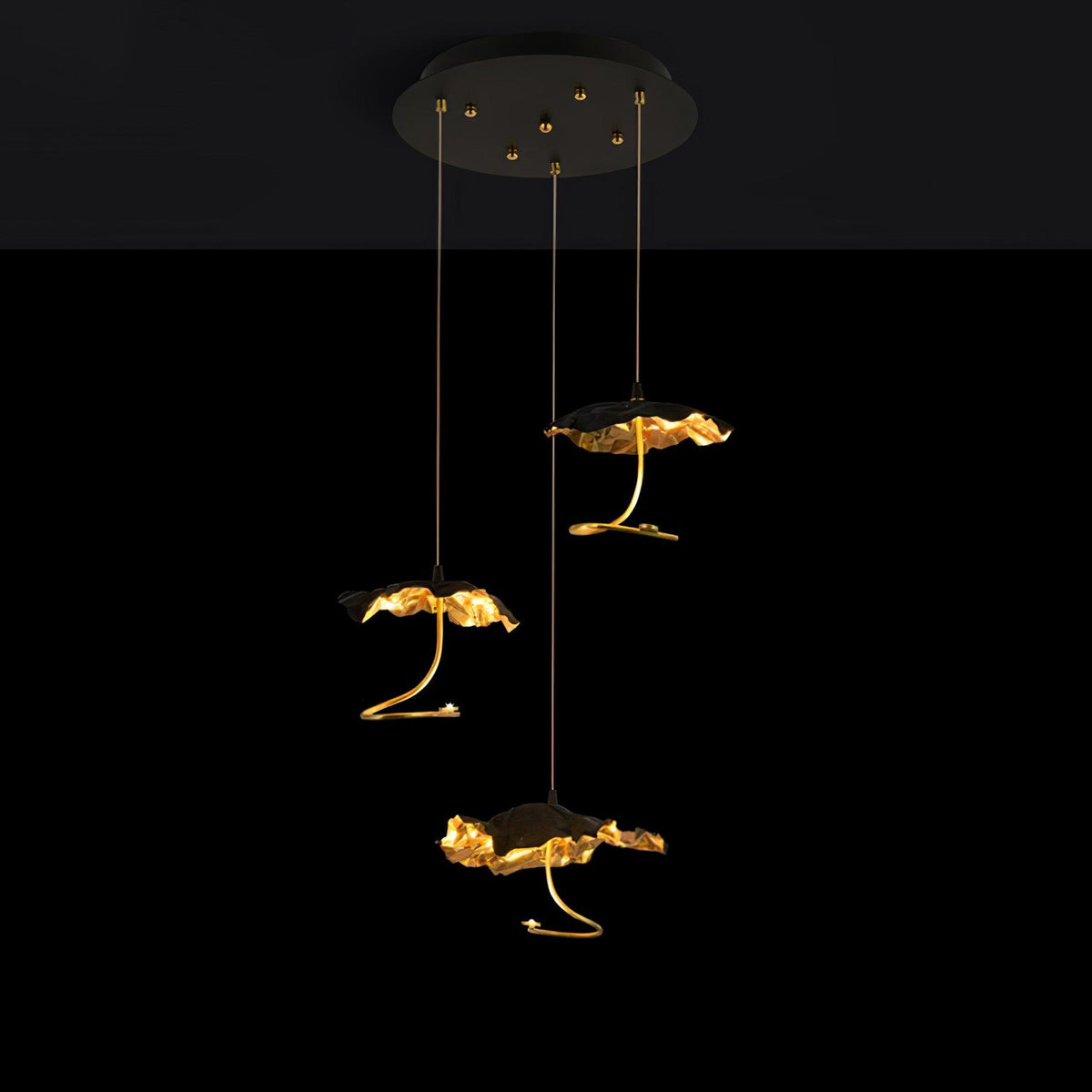 Aureate Cloud Brass Cluster żyrandol