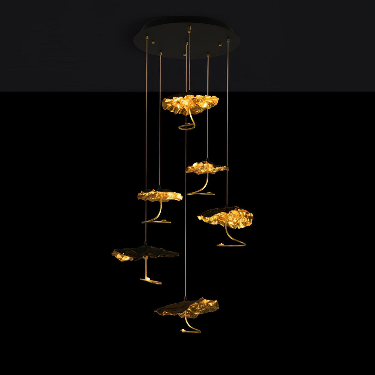 Aureate Cloud Brass Cluster żyrandol