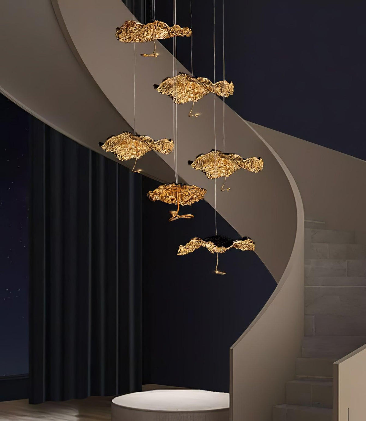 Aureate Cloud Brass Cluster żyrandol