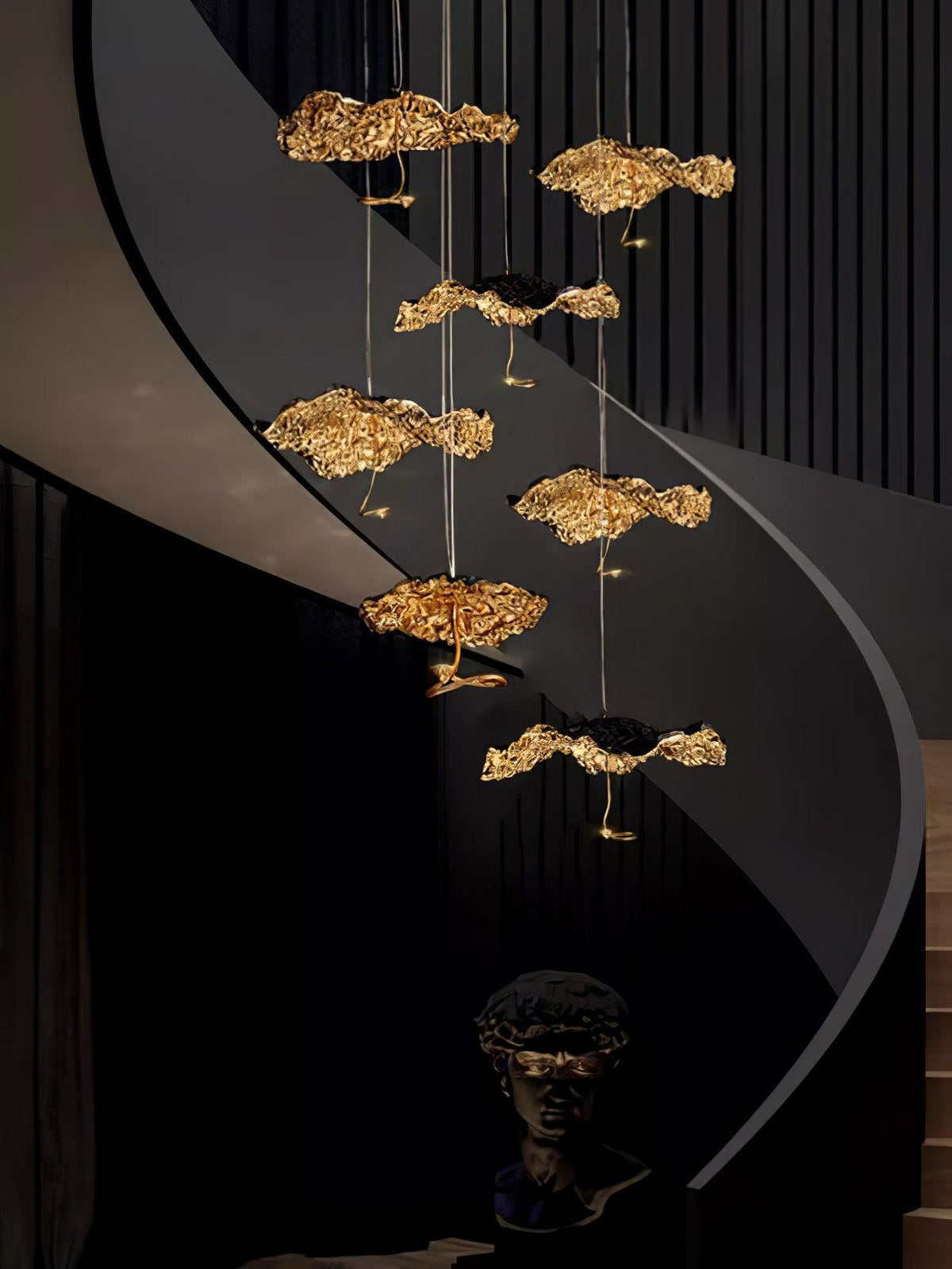 Aureate Cloud Brass Cluster żyrandol
