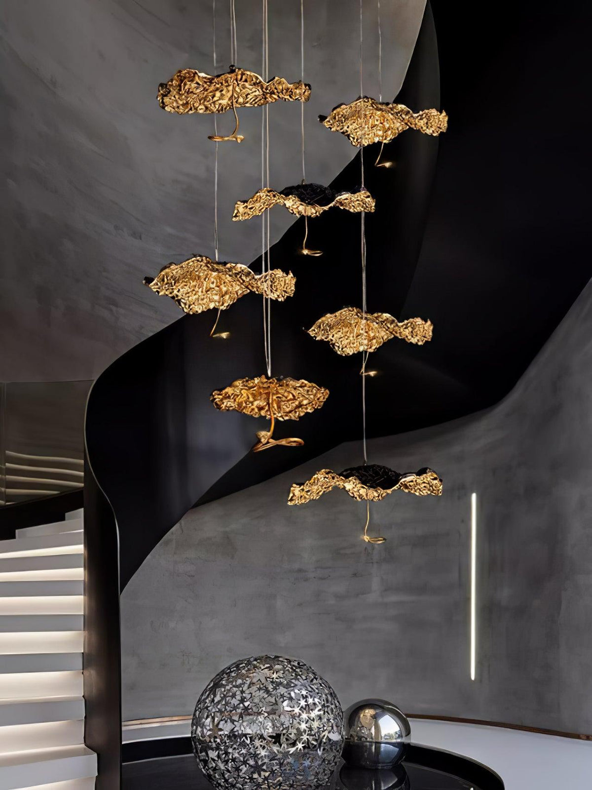 Aureate Cloud Brass Cluster żyrandol