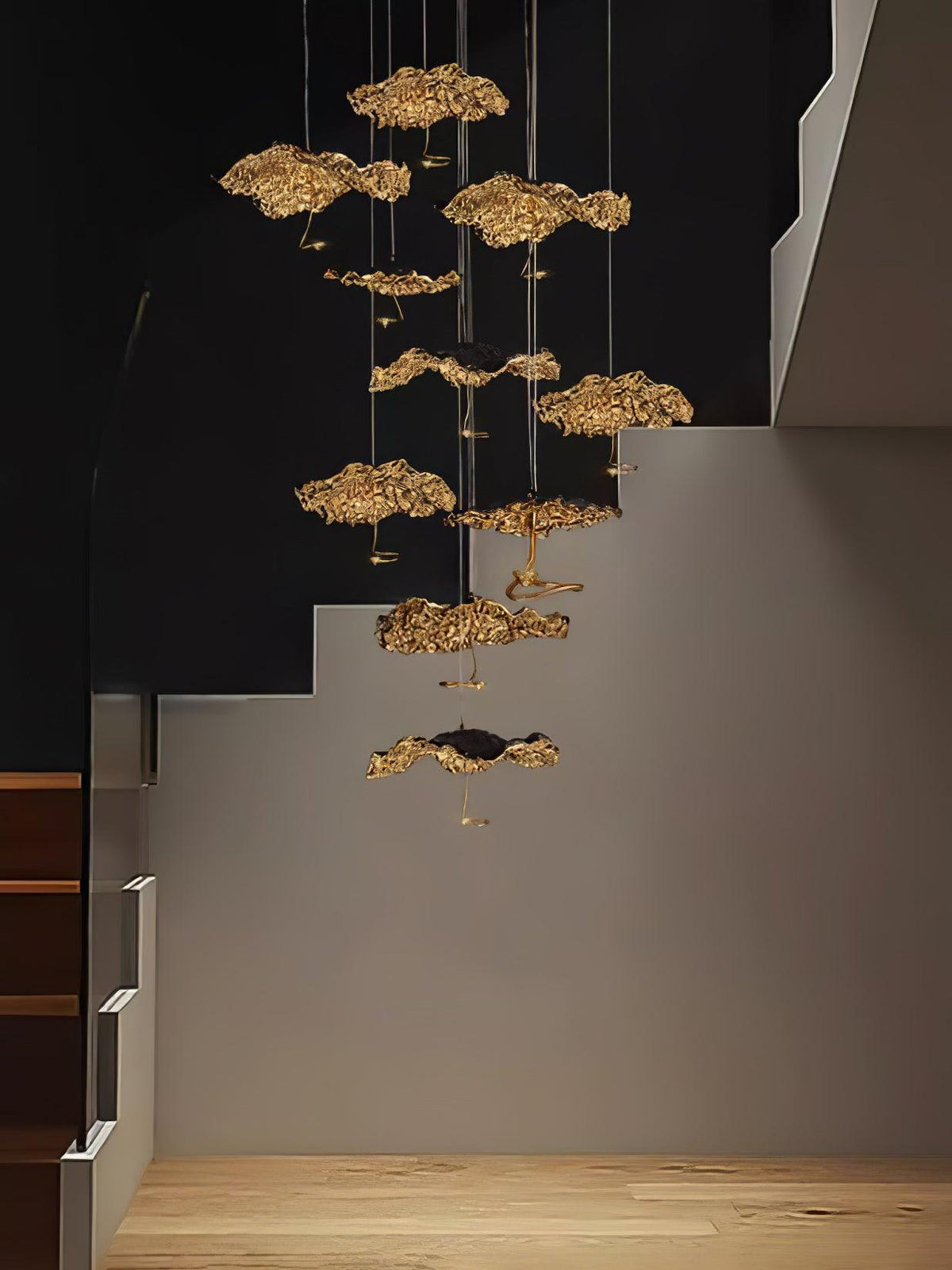 Aureate Cloud Brass Cluster żyrandol