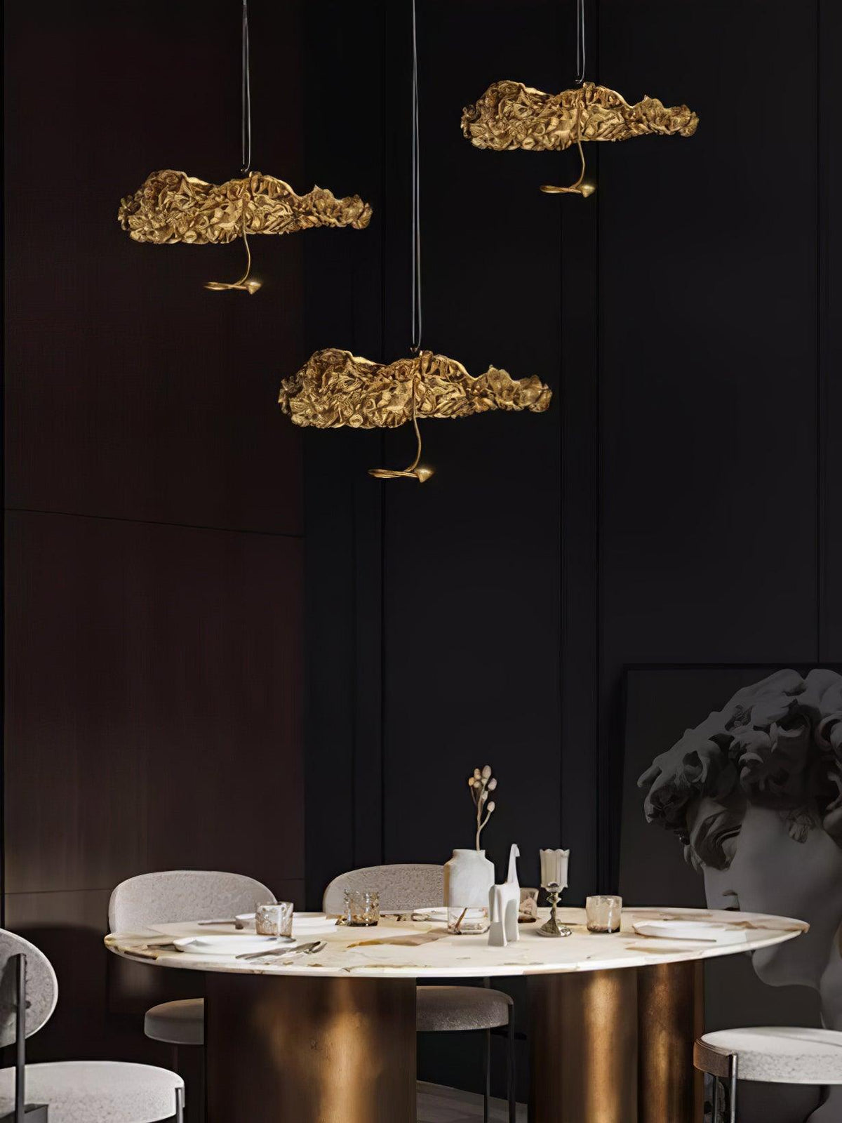 Aureate Cloud Brass Cluster żyrandol